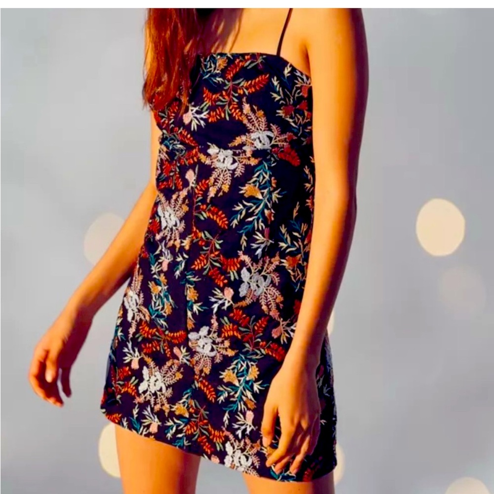UO Embroidered Ponte dress